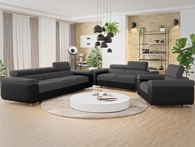 Set canapea fotoliu 3+2+1 Terazuro 3+2+1 (Gri închis + Negru) . Promo -17%. 1105854