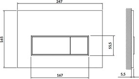 Clapeta actionare rezervor wc negru mat Cersanit Opti B1 Negru mat