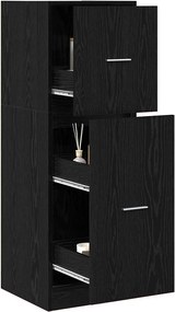 vidaXL Cabinet de Apotecă Stejar negru 40 x 41 x 118 cm Lemn compozit