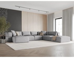 Colțar gri deschis (cu colț pe partea dreaptă/în formă de "U") Esther – Milo Casa