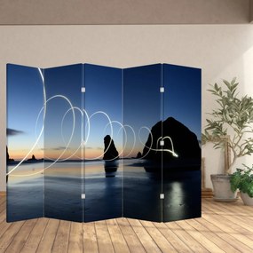 Paravan - plaja în apus de soare (210x170 cm)