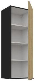 Dulap superior de bucătărie Carminia 40 G-108 1F (stejar cremona + negru). 1128011