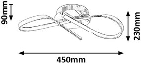 Lustra aplicata LED metal cromat Aniela 2187 RX