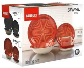Set de masă Banquet Spiral Red 30 de piese