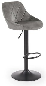 Scaun de bar Archer, gri/negru