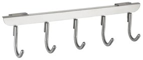Cuier suspendat pentru ușă cu 5 cârlige Wenko Asola, argintiu