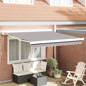 vidaXL Cortina Retractabilă Manual Gri deschis 300 x 250 cm