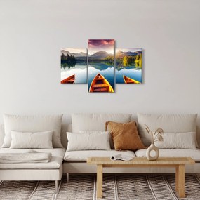 Tablou - Lac cu bărci (90x60 cm)