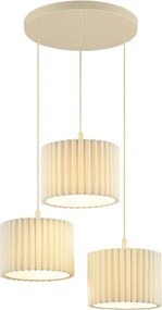 Brilliant - Lustru suspendat pe cablu VELIN 3xE27/20W/230V Ø 61 cm crem