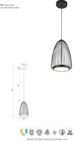 Lustra suspendata LED design modern SMART 22cm MA-9017
