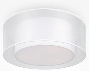 Plafoniera design modern Bergamo alb, transparent