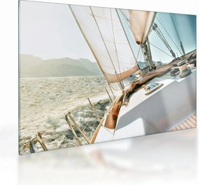 Tablou pe sticlă - Yacht (70x50 cm)