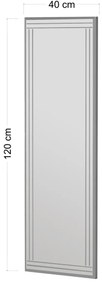 Oglindă Buhem White 40 x 120 cm