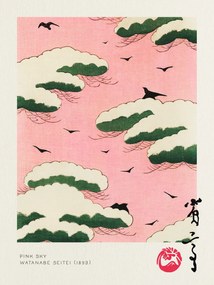 Artă imprimată Pink Sky - Watanabe Seitei, (30 x 40 cm)