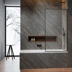 Paravan de cada Radaway Modo F SL PNJ II GunMetal periat-transparent 90x150 cm sticla 8 mm dreapta