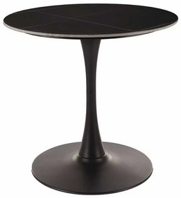 Masă de bucătărie Espero 80 cm, marmură neagră / negru