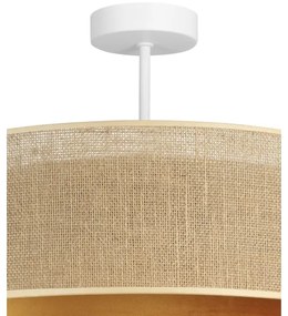 Plafonieră aplicată SARTA 1xE27/60W/230V cupru/jută