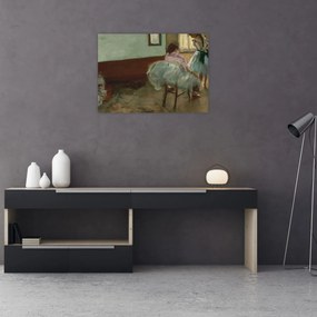 Tablou pe sticlă - Edgar Degas, The Dance Lesson, reproducere (70x50 cm)