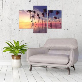 Tablou cu palmieri deasupra mării (90x60 cm)