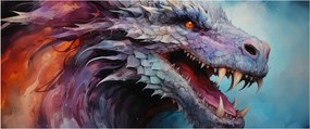 Tablou - Ilustrație a unui dragon (120x50 cm)