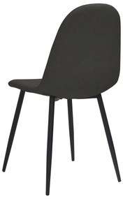 Scaune de bucatarie 2 buc. negru 45x54,5x87 cm piele ecologica 2, Negru