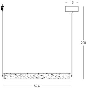 Lustra LED, Design Liniar, ALABASTER- BLACK, ZB-2538