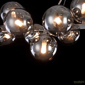 Lustra deosebita cu 25 de surse de lumina Dallas, crom/ fumuriu MYMOD547PL-25CH