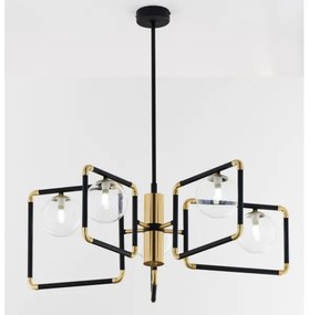 Lustră pe cablu Jupiter 1985 IBRA 5xG9/10W/230V negru/auriu