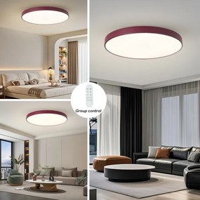 Brilagi-LED Corp de iluminat reglabil pentru piscină SMART LED 128W 230V 100 cm Wi‑Fi Tuya + telecomandă burgund