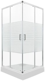 Cabină de duș pătrată Madera 90 cu cădiță 91x91x206 cm