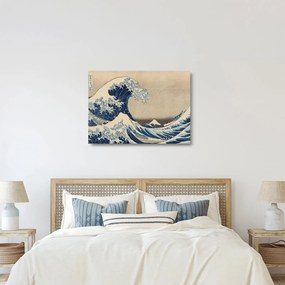 Tablou pe sticlă - Katsushika Hokusai, Under the Wave off Kanagawa, reproducere (70x50 cm)