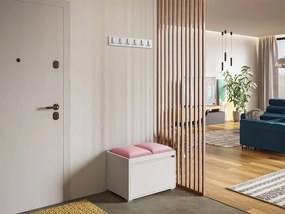 Mobilier pentru hol Kendora 60 + 2 buc. panouri tapițate de perete Pag 30x30 (Alb) (Manila 09). 1059465