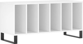 vidaXL Comodă discuri, alb, 100x38x48 cm, lemn prelucrat