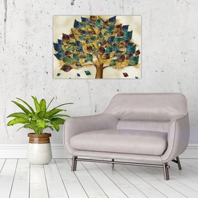 Tablou pe sticlă - Copac decorativ (70x50 cm)