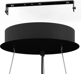 Eglo 901925 - Lustră pe cablu ARISCANI 3xE27/60W/230V negru/bej/fumuriu