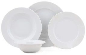 Set de veselă 24 piese alb/porțelan