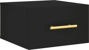vidaXL Noptieră de perete, negru, 35x35x20 cm