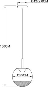Globo 16057H - Lustră LED suspendată pe cablu SEVERIN LED/8W/230V