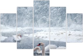 Tablou cu lebăde (150x105 cm)