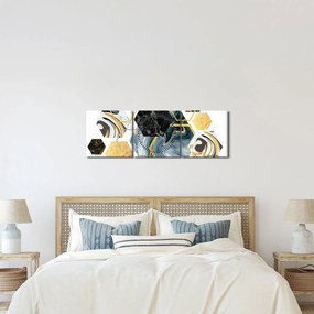 Tablou - Poligon (cu ceas) (90x30 cm)
