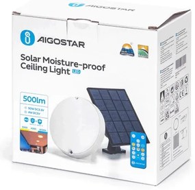 Plafonieră LED solară Aigostar LED/3,2V 3000K/4000K/6500K IP65 + telecomandă