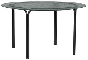 Măsuță de cafea neagră rotundă cu blat din sticlă ø 80 cm Orbit – Hübsch