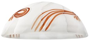Abajur de rezervă din sticlă SFERA E27 120x300 mm alb/portocaliu