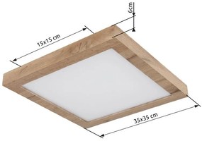 Plafoniera LED cu efect de lemn XAVVI