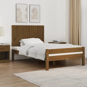 824826 vidaXL Tăblie de pat pentru perete, maro miere, 108x3x60 cm