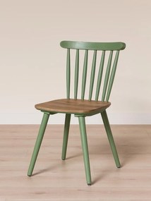 Scaun verde salvie din lemn de mango, "Paulin"