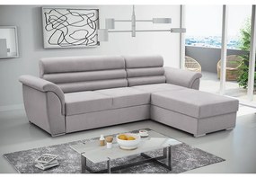 Set de canapea, ţesătură Queens gri deschis, dreapta, FABO