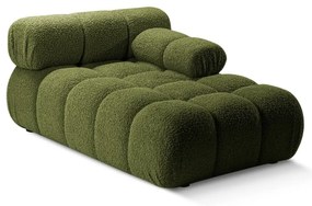 Modul pentru canapea modulară verde cu tapițerie din țesătură bouclé (cu colț pe partea dreaptă) Bellis – Micadoni Home