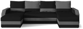 Zondo Colțar în formă de U Miris (negru + gri) (D). 1025431