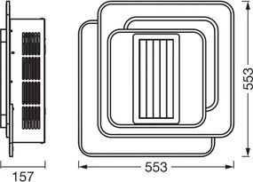 Osram - Plafonieră LED reglabilă cu ventilator, 55W/230V, alb + telecomandă